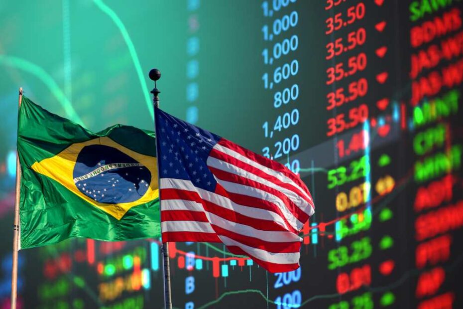 estados unidos eua brasil mercado financeiro bolsa bandeiras