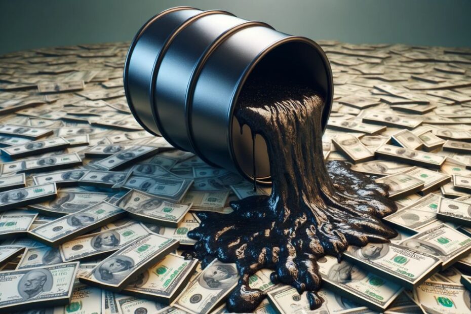 Barril de petroleo sobre dolares Foto DALL EChatGPT 1