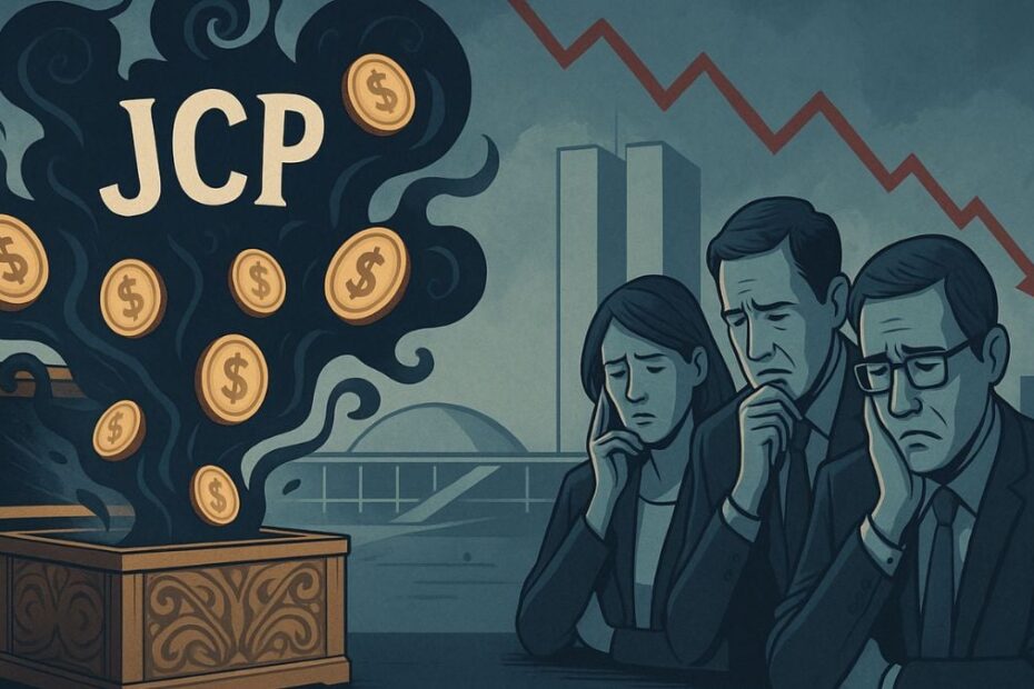 Governo avalia aumentar imposto sobre JCP. Imagem Dall E