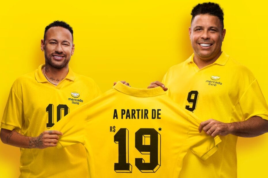 Neymar Jr. e Ronaldo Fenomeno em campanha para o Mercado Livre
