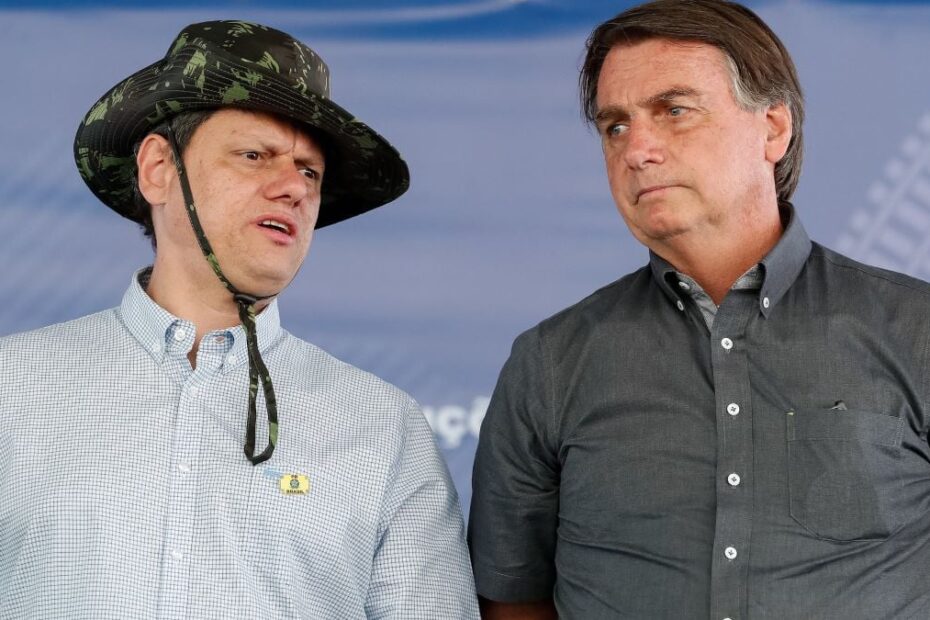 Tarcisio de Freitas e Jair Bolsonaro