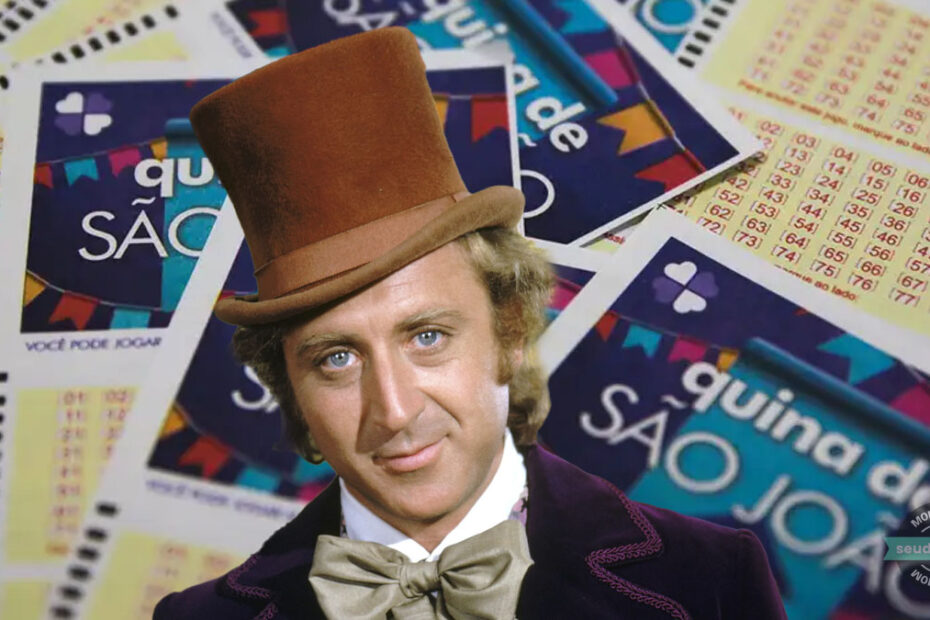 Willy Wonka loteria quina sao joao creditos Shutterstock filme oficial Montagem Brenda Silva e Andre