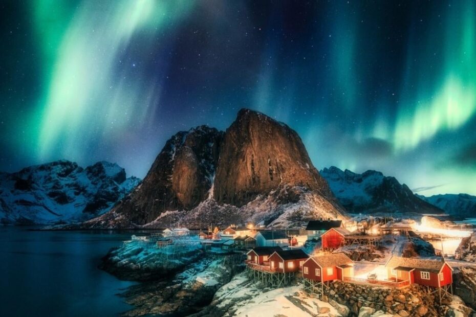 ilhas lotofen noruega aurora boreal viagem
