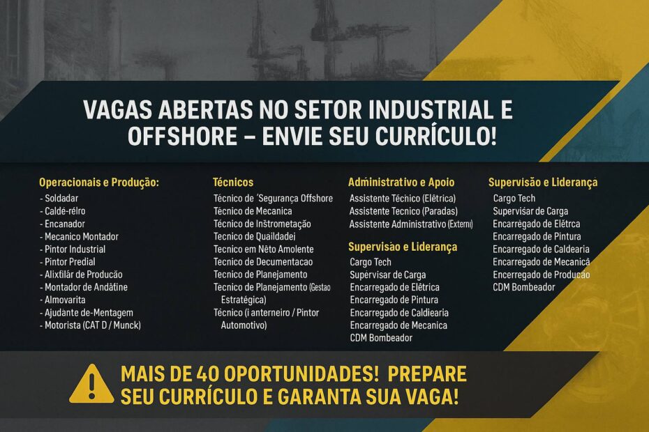 Muitas vagas Offshore