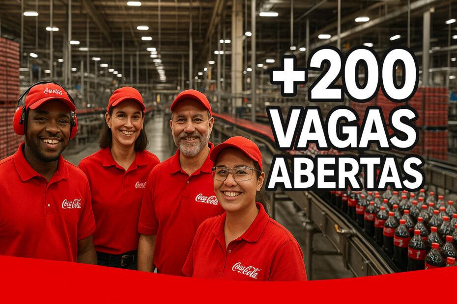 Oportunidade de emprego na Solar Coca Cola mais de 200 vagas com salarios atrativos diversos benefic