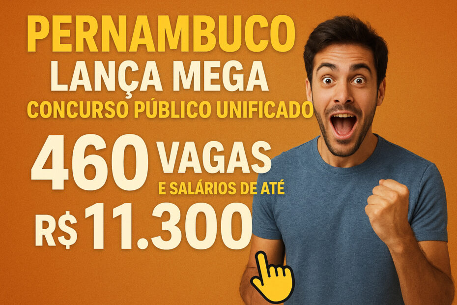 Pernambuco concurso publico salarios vagas