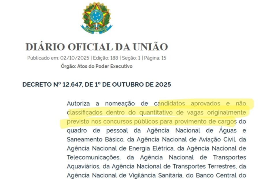 vitoria para concurseiros no diario oficial da uniao convocacao aprovados fora das vagas