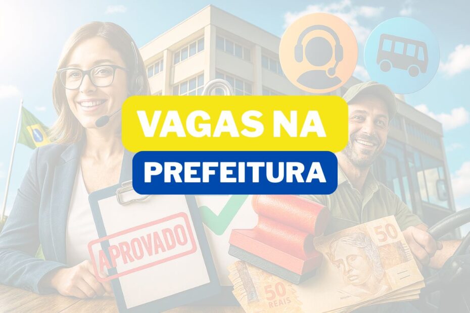 Prefeitura abre 13 mil vagas de emprego com oportunidades para telemarketing motorista farmaceutico