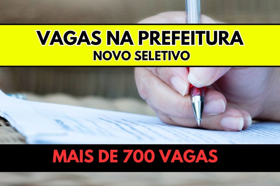 Prefeitura anuncia abertura de processo seletivo com salarios de ate R 4.51330 para cargos de auxili