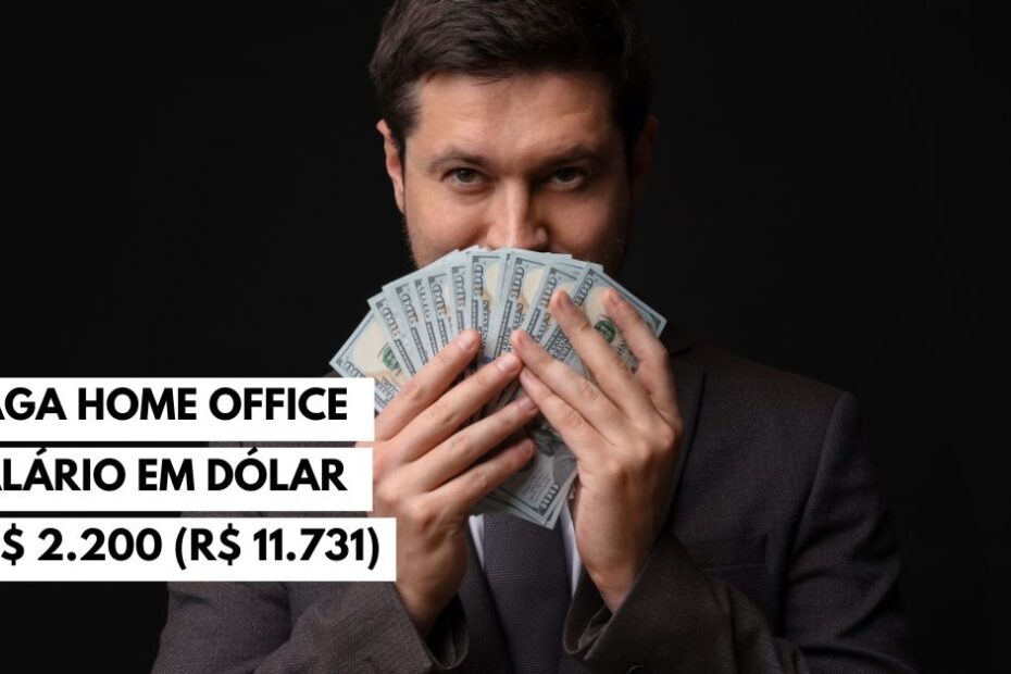 Quer trabalhar de casa e receber em dolar US 2.200 R 11.731 por mes