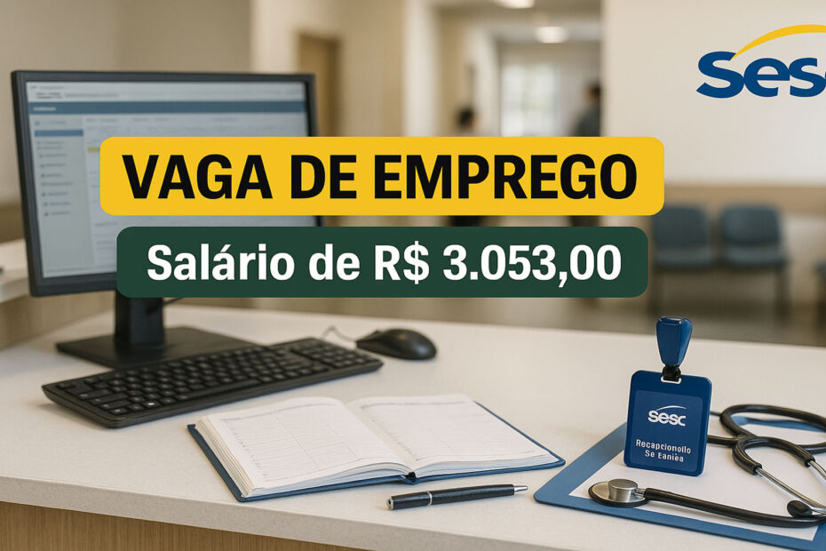 SESC abre vaga de emprego com salario de R 3.05300 para Recepcionista de Clinica e convoca pessoas c