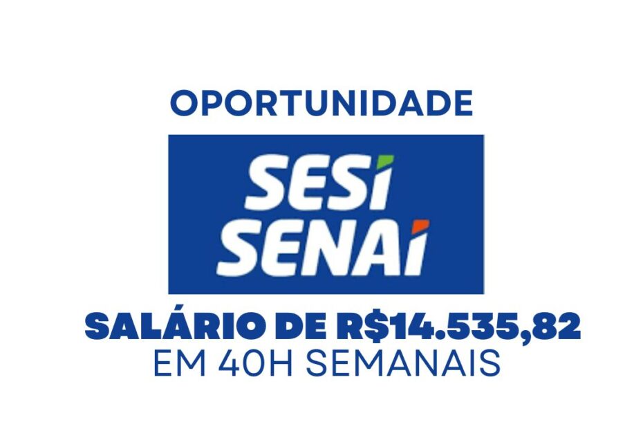 SESI abre vaga de emprego com salario de R 14.53582 contratacao CLT para atuar como Especialista em