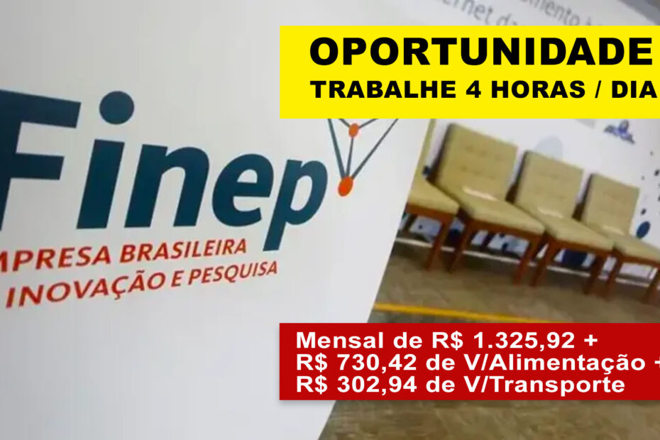Trabalhe 4 horas por dia com pagamento de R 1.32592 vale alimentacao de R 73042 e vale transporte R