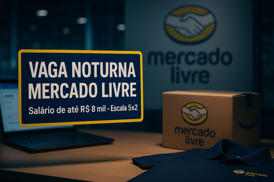 Trabalhe a noite no Mercado Livre ML abre vaga noturna para Lider de Equipe Logistica Oportunidade p