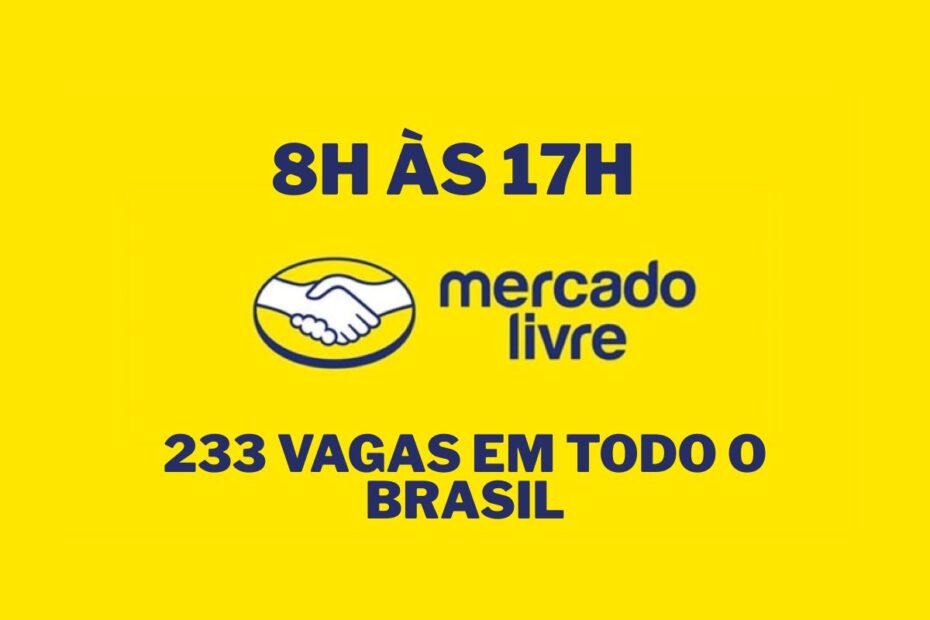 Trabalhe das 8h as 17h no Mercado Livre e receba salario competitivo plano de saude e vale refeicao