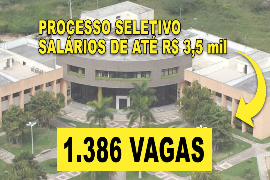 Universidade Estadual abre processo seletivo com 1.386 vagas e salarios de ate R 3.59485 para niveis