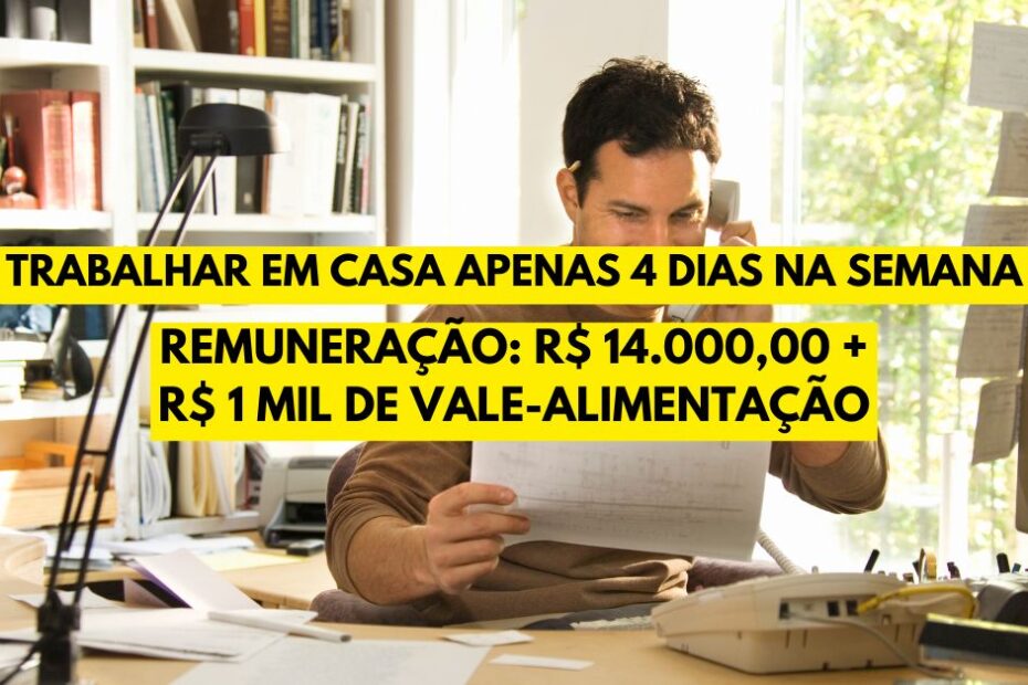 trabalhar em casa apenas 4 dias na semana