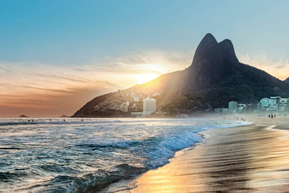 Brasil Rio de Janeiro Ipanema praia ao por do sol