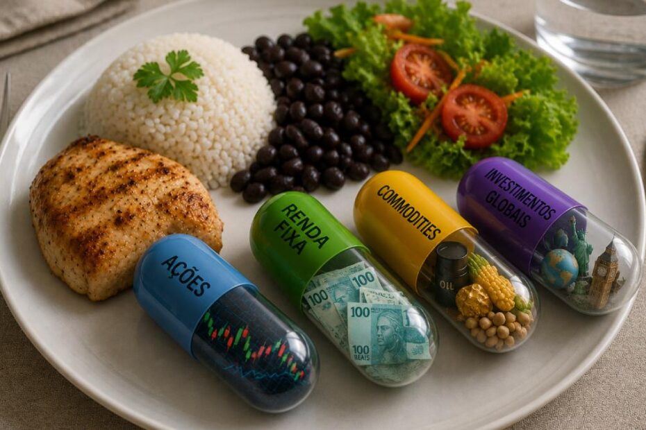ETF alimentacao balanceada diversificar investimentos diversificacao acoes renda fixa commodities in