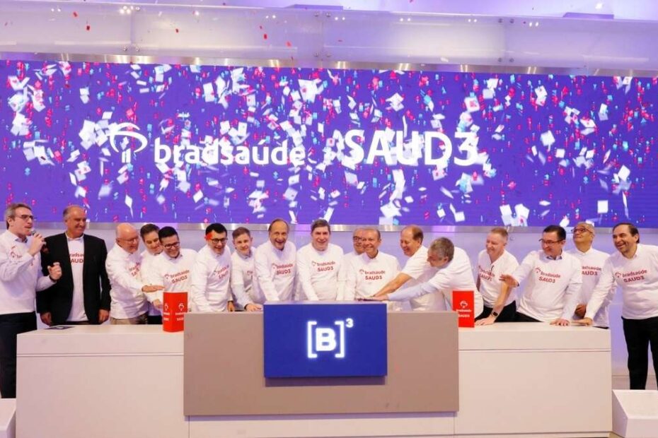Estreia da BradSaude SAUD3 na B3. Foto Divulgacao