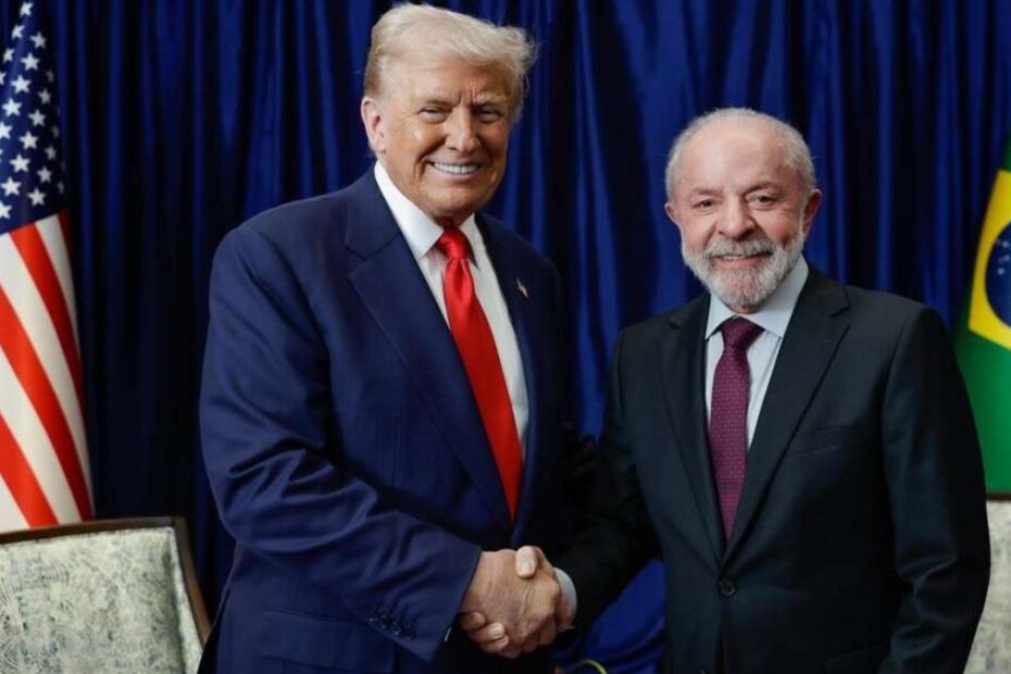 Lula e Trump reunidos durante a 47a Cupula da Associacao de Nacoes do Sudeste Asiatico ASEAN na Mala