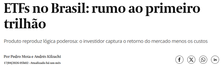 Nova estrategia ‘copia e cola com investimentos em ETFs sera