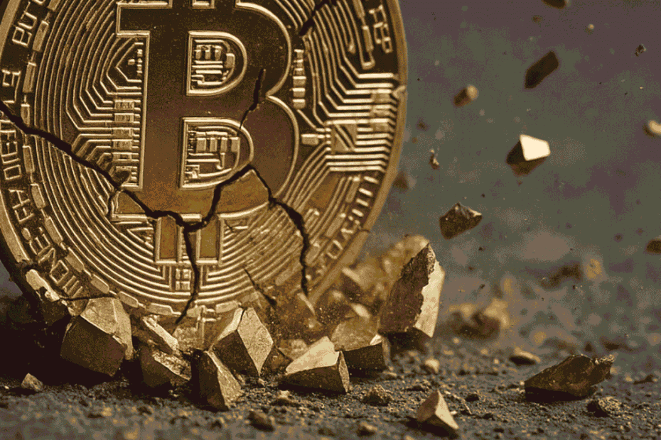 bitcoin btc cai e puxa mercado de criptomoedas para baixo. imagem gemini pro