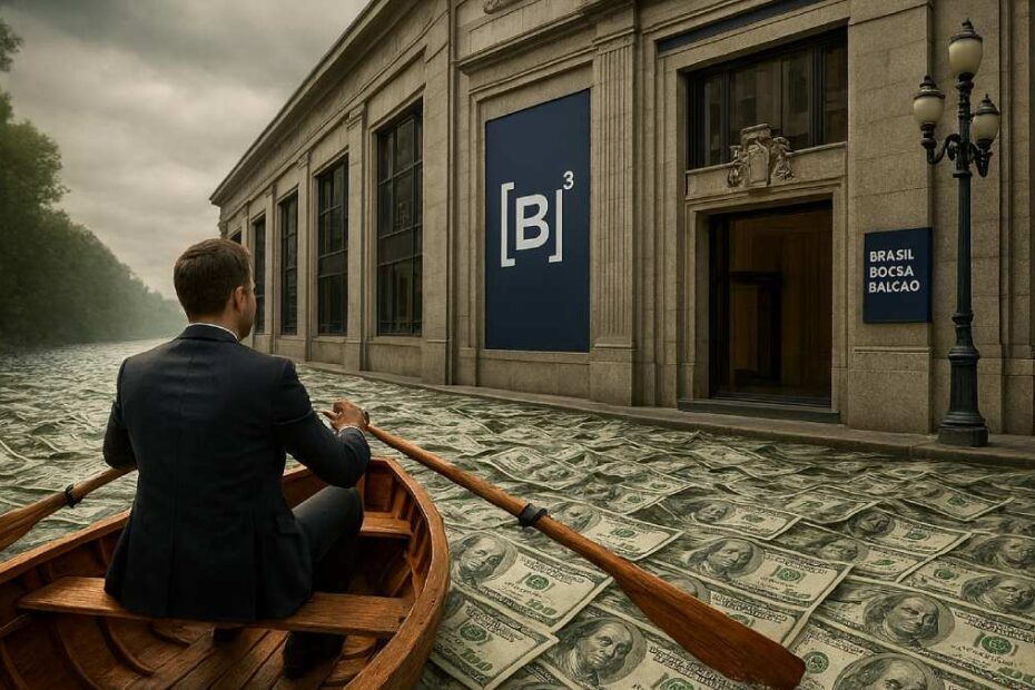 investidor estrangeiro chegando na bolsa brasileira b3 com fluxo de dolares