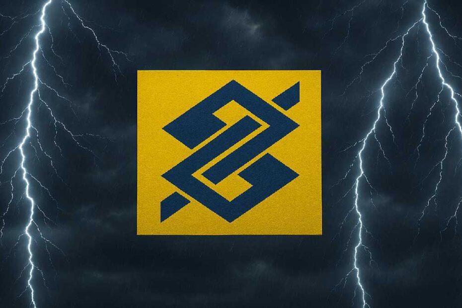 logo Banco do Brasil no meio de uma tempestade